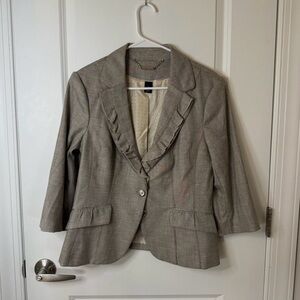 White House Black Market Ruffle Blazer Y2K